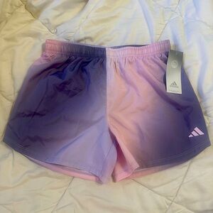 Adidas Girls shorts size L (14) pink/purple brand new NWT